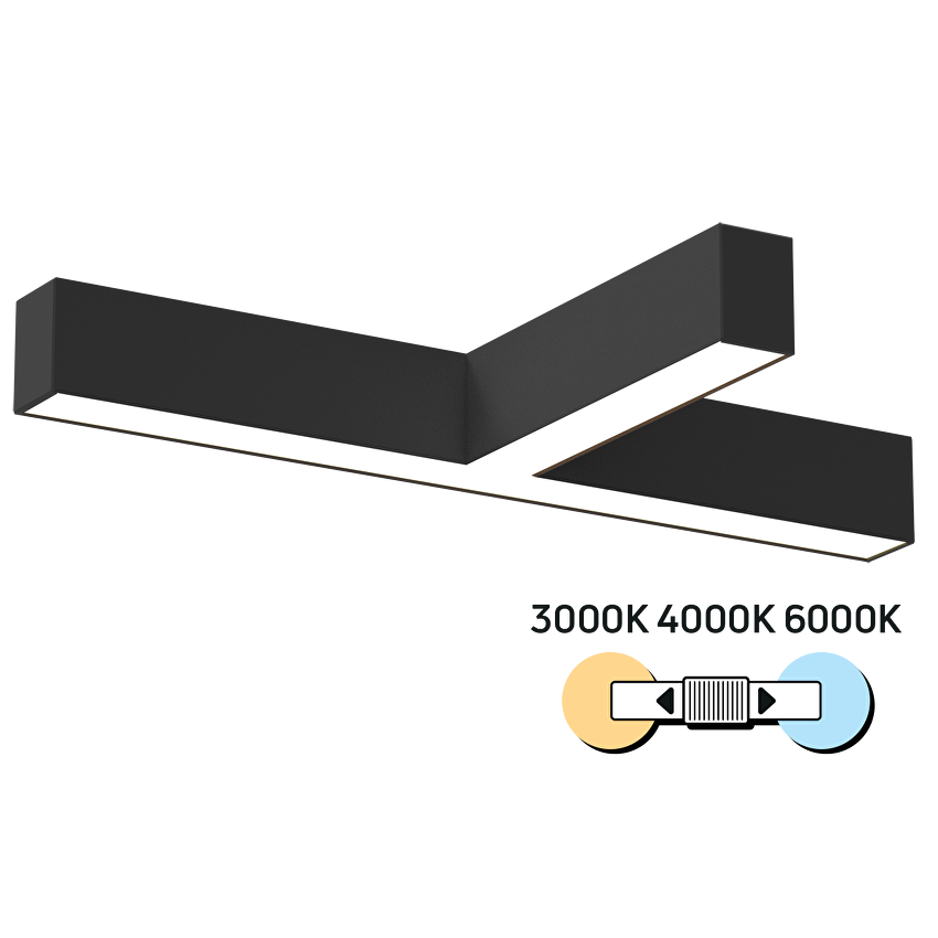 LED T-освeтително тяло CCT |  черно |  IP20  220V-240V AC 120° 30W 3000/4000/6000K