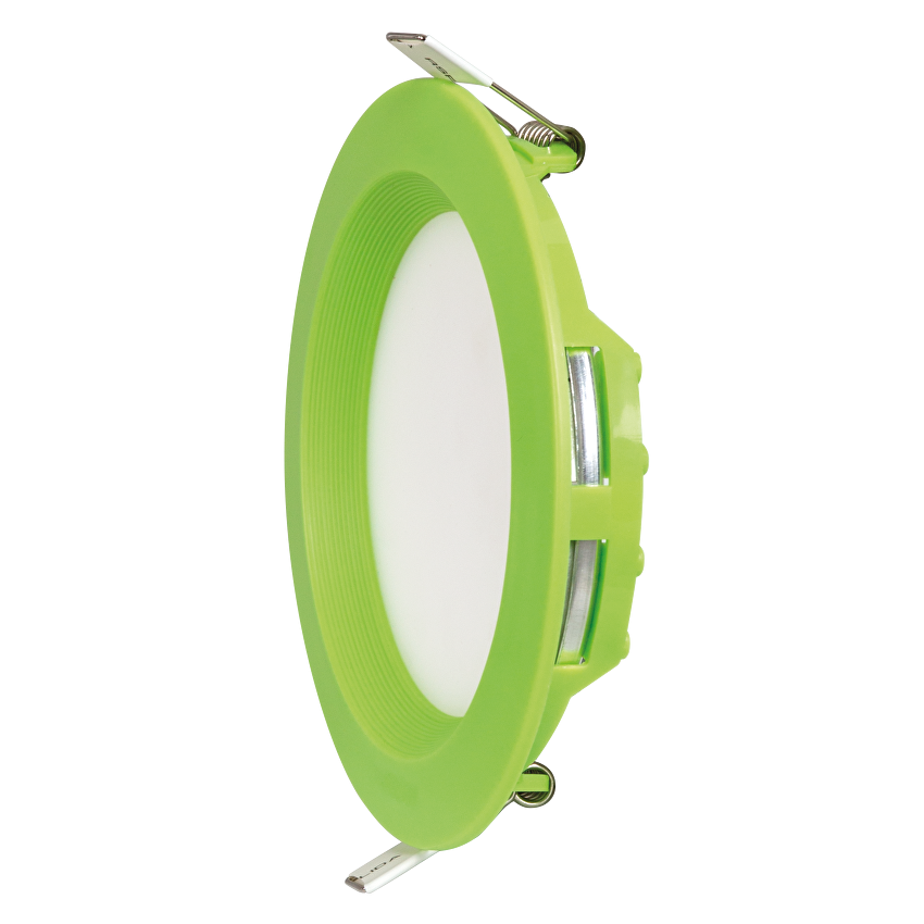 LED панел за вграждане кръг зелена рамка топла 110-265V 120° 6W 2700K SMD 2835 - Image 2